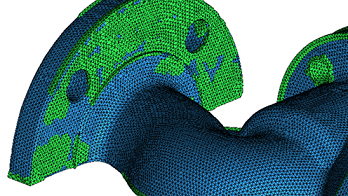 補間後のメッシュモデル
