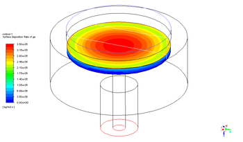 ウエハー表面のガリウム付着分布