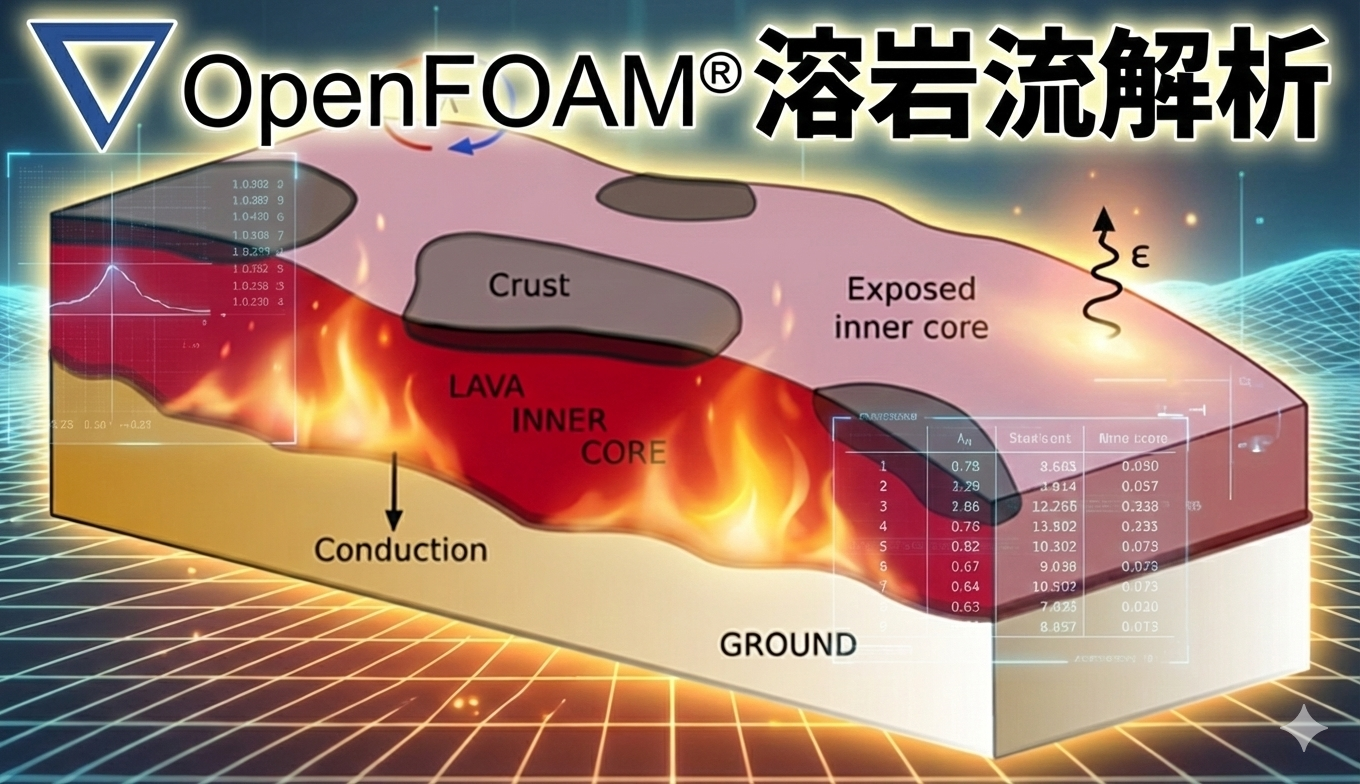 image from OpenFOAMを使った溶岩流の解析
