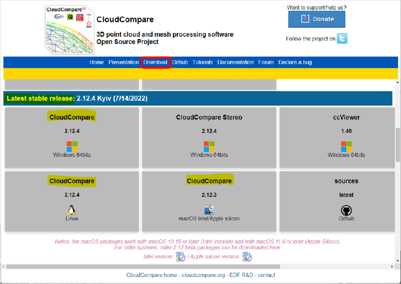 インストーラのダウンロード
