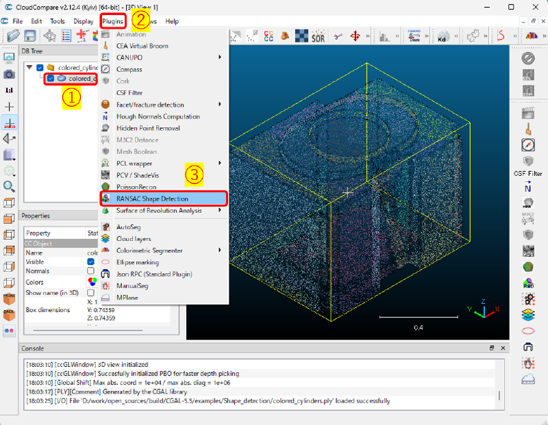 Ransac Shape Detectionを開く