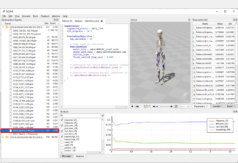最適化結果の一覧