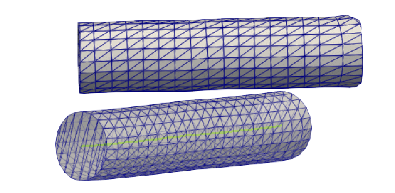 チューブ形状を仮定