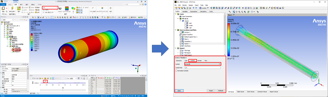 FSI解析結果の可視化