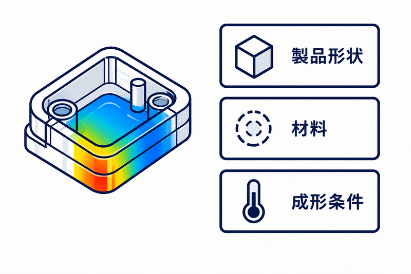 製品形状/材料/成形条件の確認