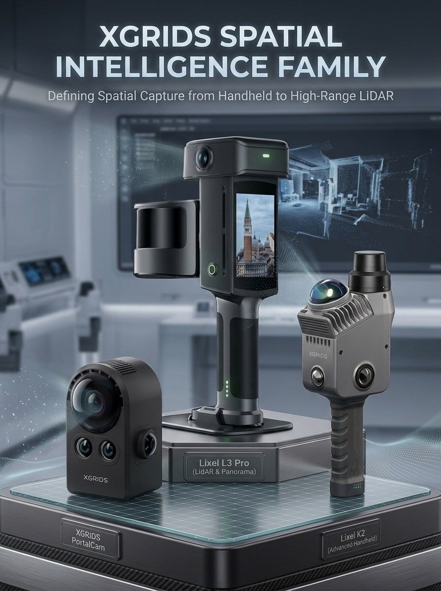 XGRIDS 製品ファミリー(PortalCam、Lixel L3、Lixel K2)